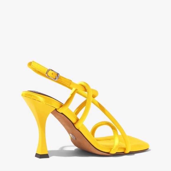 PROENZA SCHOULER YELLOW SATIN HEELS - Picture 3 of 12